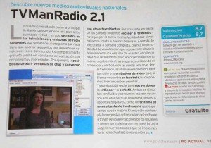 Artículo en PC Actual sobre TVManRadio